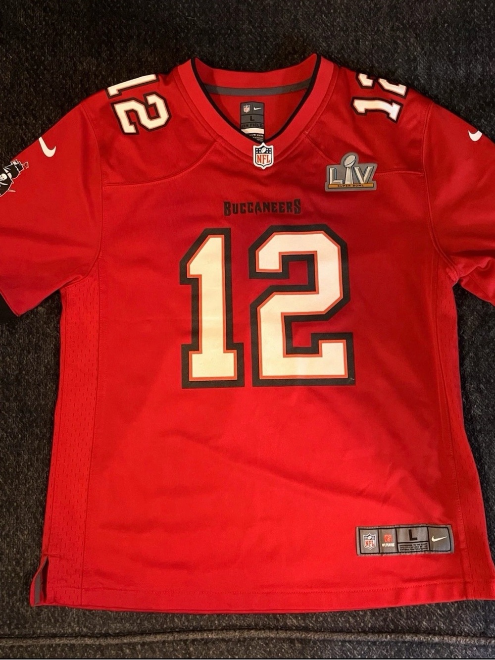 Nike NFL Tampa Bay Buccaneers Tom Brady #12 On-Field Super Bowl LV Jersey youthL